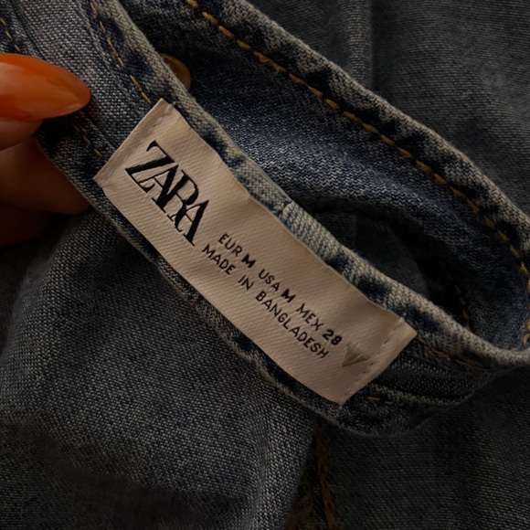 ZARA| DENIM WRAP HALTER - Picture 6 of 7